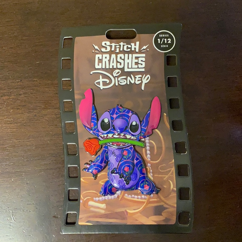 Stitch Crashes Disney Beauty & The Beast Jumbo Pin